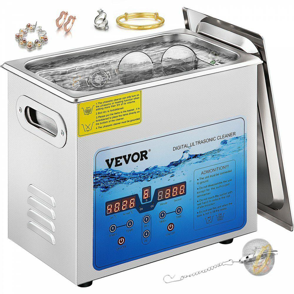 Ultrasonic Cleaner, 36KHz~40KHz Adjustable Frequency, 3L 110V, Ultrasonic Cleaning Machine w/Digital Timer and Heater, Lab Sonic Cleaner for Jewelry Watch Eyeglasses Coins, FCC/CE/RoHS Listed  |  Cleaning Equipment Cleaning Equipment Cleaning Equipment