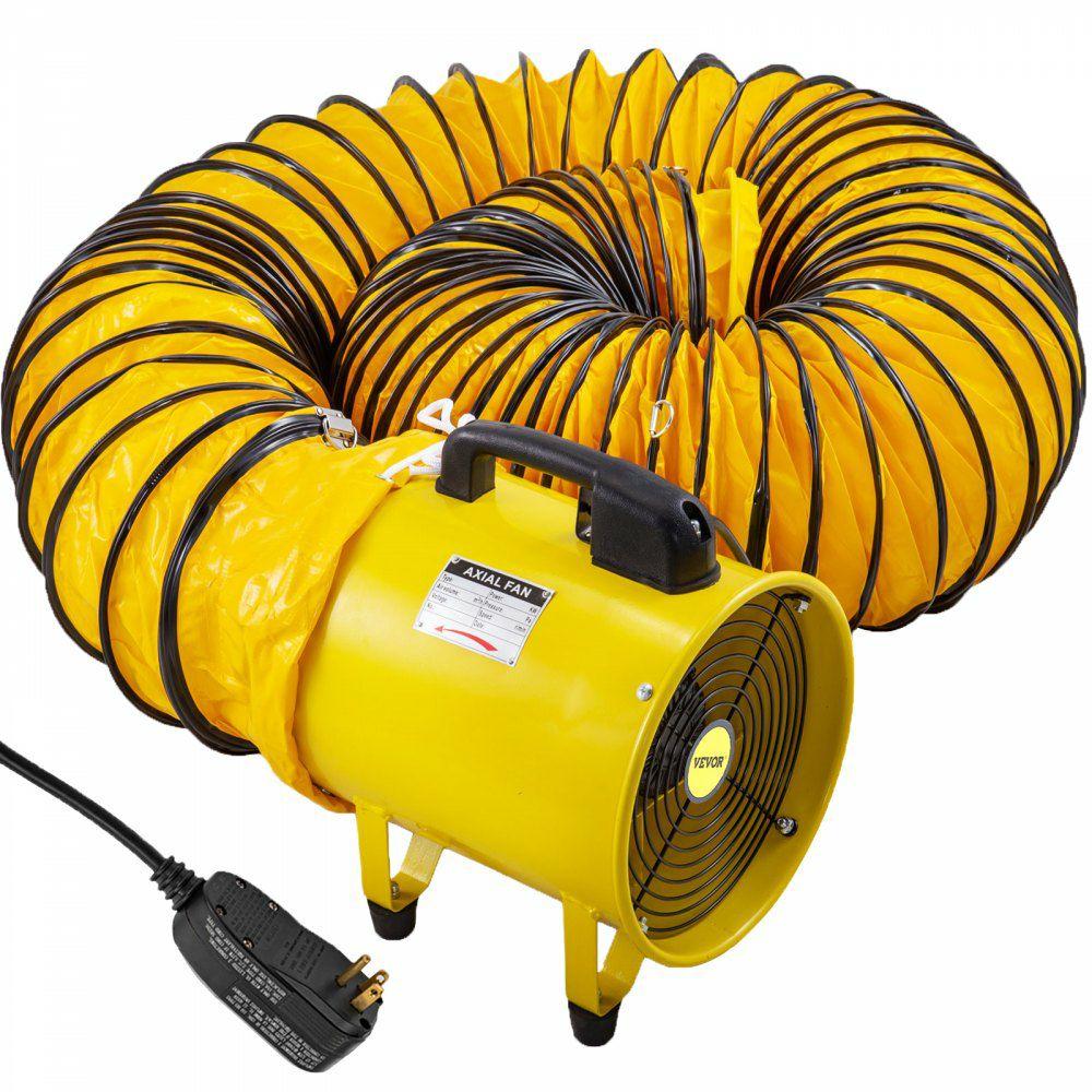 Utility Blower Fan, 10 Inches 320W 1030&1518 CFM High Velocity Ventilator w/ 32.8 ft/10 m Duct Hose, Portable Ventilation Fan, Fume Extractor for Exhausting & Ventilating at Home  |  Portable Utility Blower Heating & Cooling Portable Utility Blower