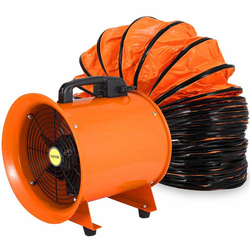 Utility Blower Fan, 12 Inches, High Velocity Ventilator, Portable Ventilation Fan, Fume Extractor (12 Inches Blower Fan with Duct)  |  Portable Utility Blower Heating & Cooling Portable Utility Blower