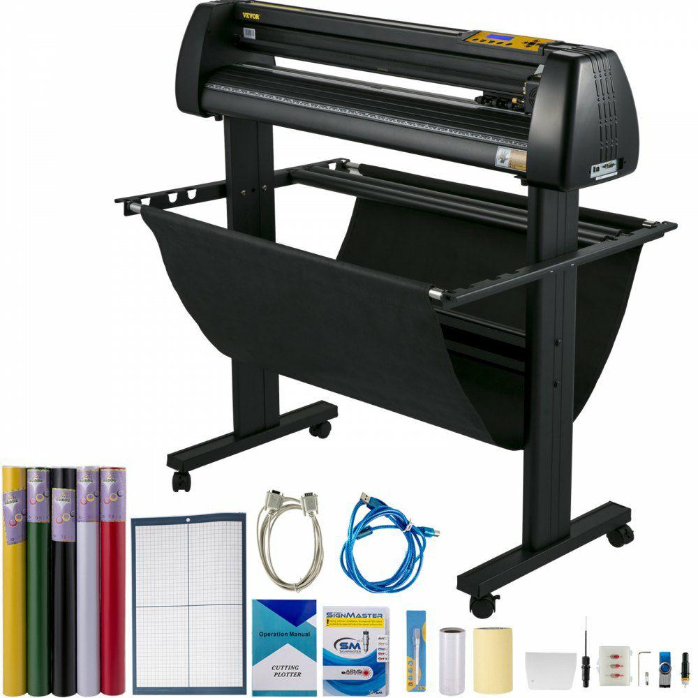 Vinyl Cutter 34Inch Bundle, Vinyl Cutter Machine Manual Vinyl Printer LCD Display Plotter Cutter Sign Cutting with Signmaster Software for Design and Cut, with Supplies, Tools  |  Printmaking Arts & Crafts & Sewing Printmaking