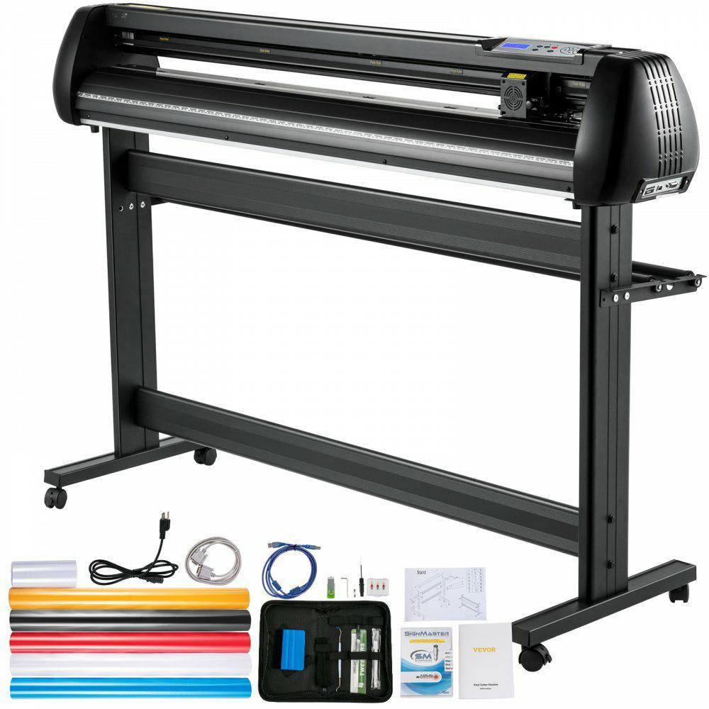 Vinyl Cutter, 53inch Vinyl Cutter Plotter with Stand, Adjustable Speed Force for Sign Making Vinyl Plotter, SignMaster Software Vinyl Tape Tools Vinyl Printer Available with COM/USB  |  Vinyl Cutter Arts & Crafts & Sewing Printmaking