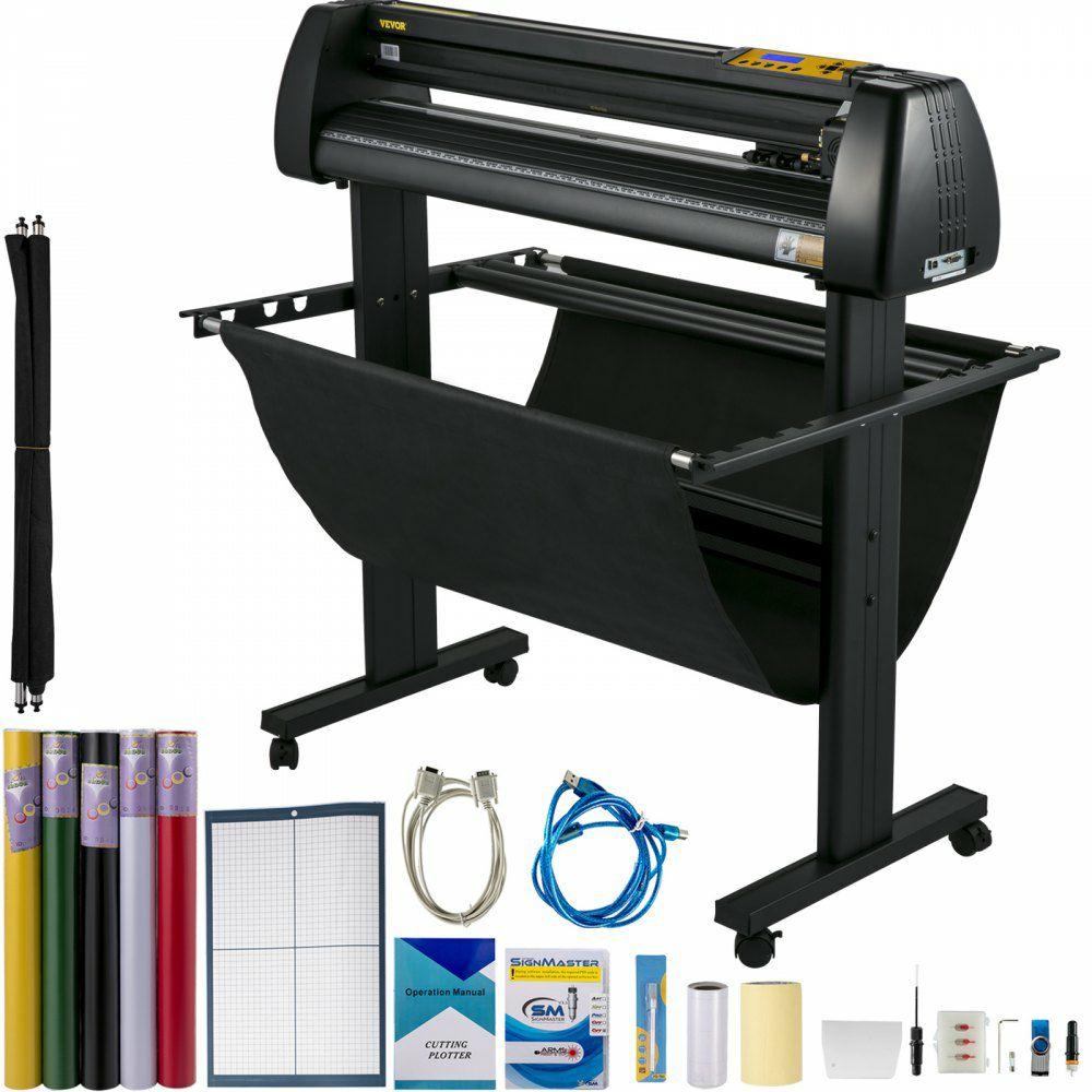 Vinyl Cutter Machine 870mm Vinyl Printer, 34 inch Plotter Printer U-disk Offline with Accessories & Floor Stand Vinyl Cutting Machine Adjustable Force and Speed for Sign Making Plotter Cutter  |  Vinyl Cutter Arts & Crafts & Sewing Printmaking