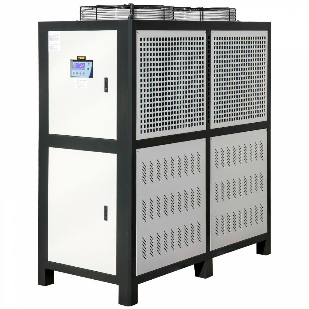 Water Chiller 15Ton, Capacity Industrial Chiller 15Hp, Air-Cooled Water Chiller, Finned Condenser, w/ Micro-Computer Control, Stainless Steel Water Tank Chiller Machine for Cooling Water  |  Circulators & Chillers Circulators & Chillers Circulators & Chillers