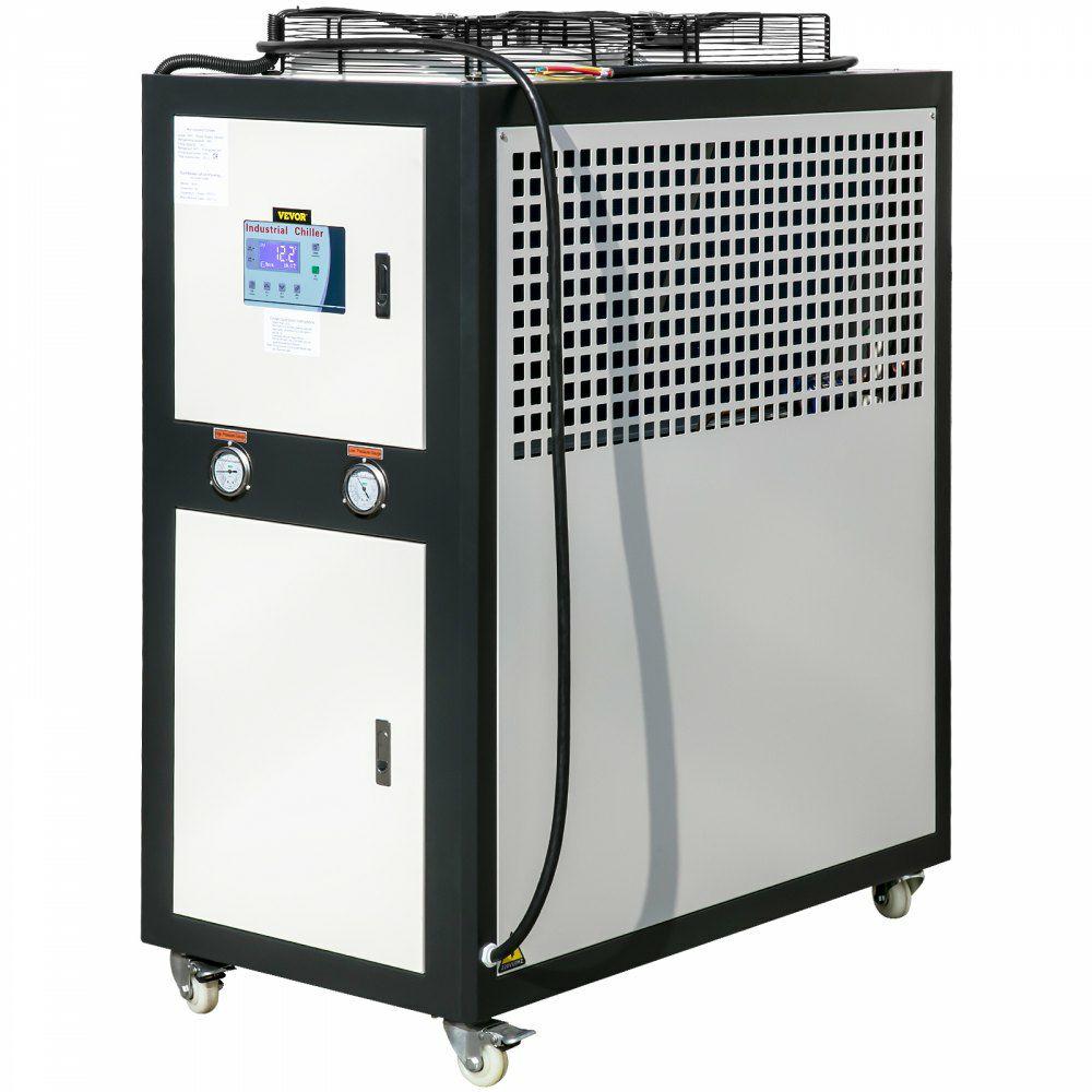 Water Chiller 6Ton Capacity, Industrial Chiller 6Hp, Air-Cooled Water Chiller, Finned Condenser, w/ Micro-Computer Control, Stainless Steel Water Tank Chiller Machine for Cooling Water  |  Circulators & Chillers Circulators & Chillers Circulators & Chillers