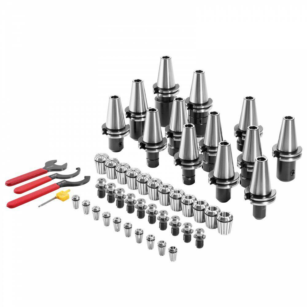 CAT40 Collet Holder ER 16/32 Collet Set, 35 PCs, SLN FMB ER16/32 APU Tool Holders Spring Steel Collet Chucks with 10 Pull Studs and 3 Wrenches, for Milling Machine Drill Presses Boring Machine  |  Tool Holders & Accessories Machining Tool Holders & Accessories