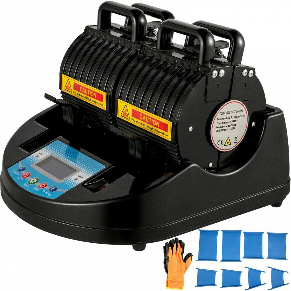 Mug Press 1200W Mug Heat Press Black Heat Press Machine 4 in 1 Cup Mug Sublimation Heat Press Sublimation Mug Press for Transferring Pictures with 11oz, 9oz, 1.5oz, 3oz Mugs Heating Accessories  |  Printmaking Arts & Crafts & Sewing Heat Press Machine