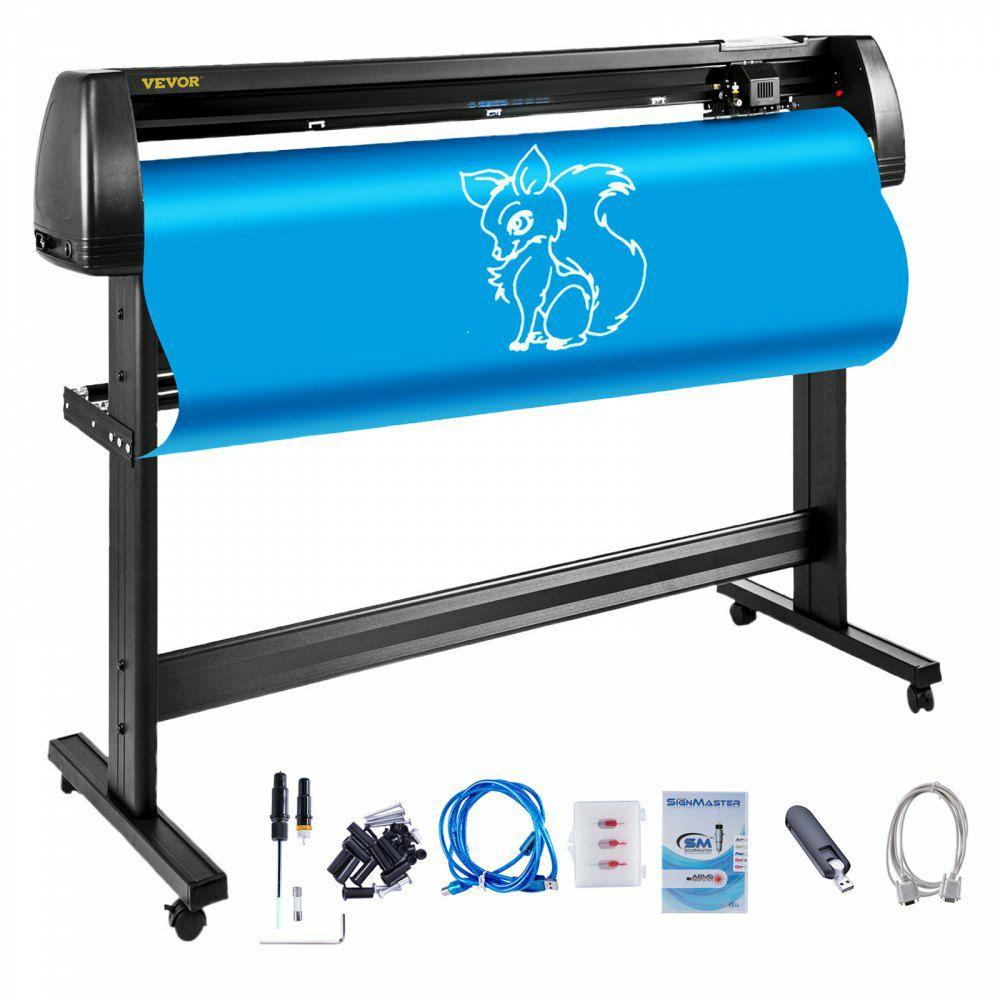 Vinyl Cutter Machine 53 Inch Vinyl Cutter 1350mm Plotter Cutter LCD Display Vinyl Plotter Cutter Machine Signmaster Software Sign Making Machine with Stand PC ONLY  |  Vinyl Cutter Arts & Crafts & Sewing Printmaking