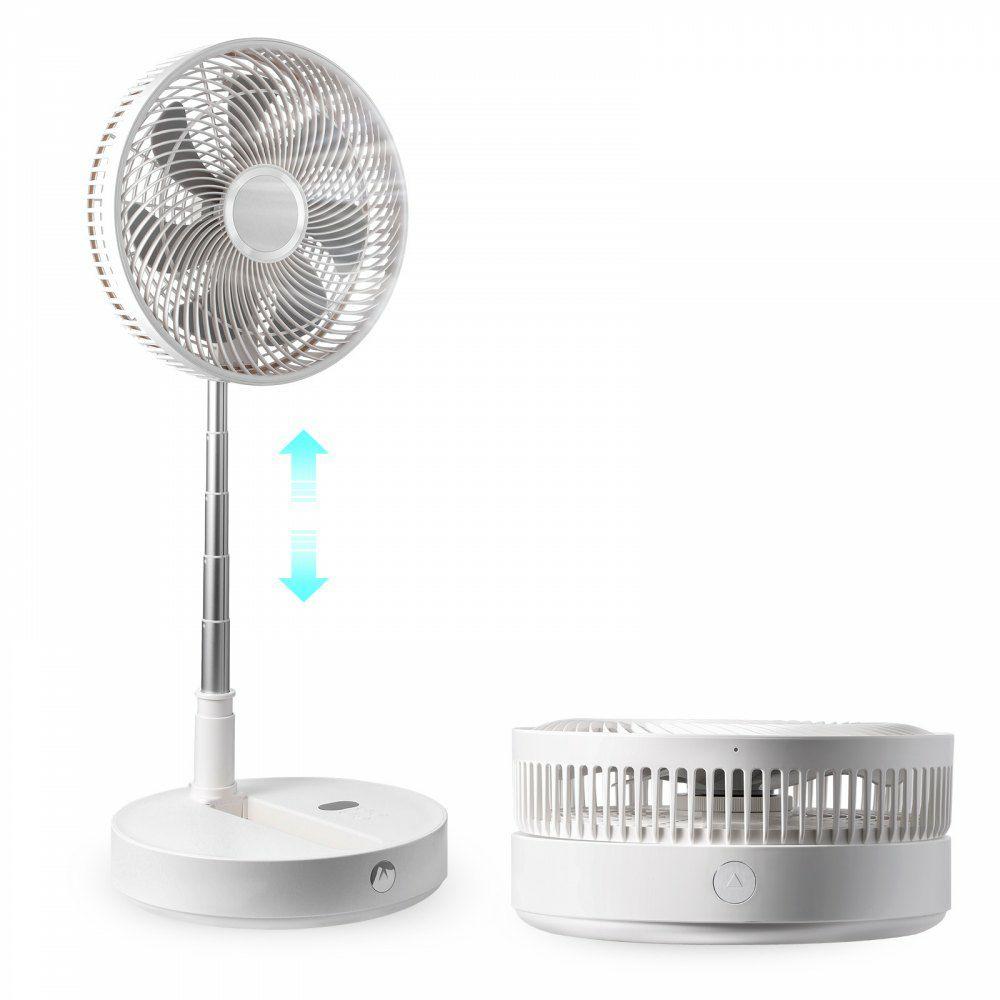 12 Inch Foldable Oscillating Standing Fan with Remote Control, 4 Speed Adjustable Portable Desk Quiet Fan, 7200mah Rechargeable USB Small Fan, Folded Rotating Floor Fan for Bedroom Office Travel  |  Ventilation Equipment & Supplies Heating & Cooling Ventilation Equipment & Supplies