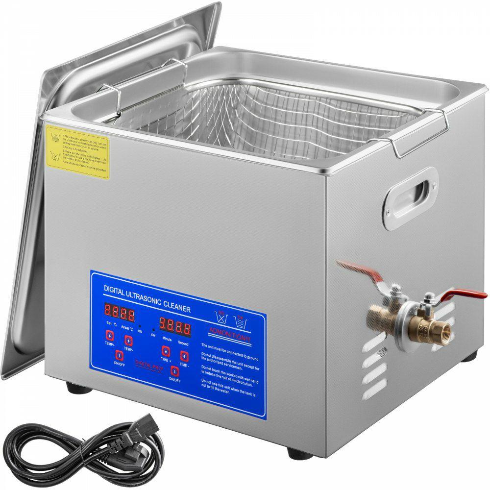 15L Ultrasonic Cleaner with Digital Timer&Heater Professional Ultrasonic Cleaner 40kHz Advanced Ultrasonic Cleaner 110V for Wrench Screwdriver Repairing Tools Industrial Parts Mental Cleaning  |  Cleaning Equipment Cleaning Equipment Cleaning Equipment