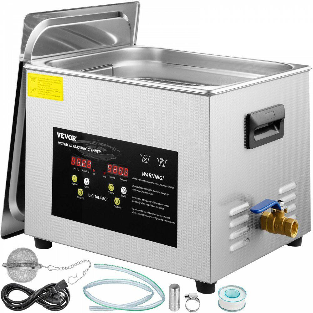 15L Upgraded Ultrasonic Cleaner (600W Heater,360W Ultrasonic) Professional Digital Lab Ultrasonic Parts Cleaner with Heater Timer for Glass Dental Instruments Cleaning  |  Cleaning Equipment Cleaning Equipment Cleaning Equipment