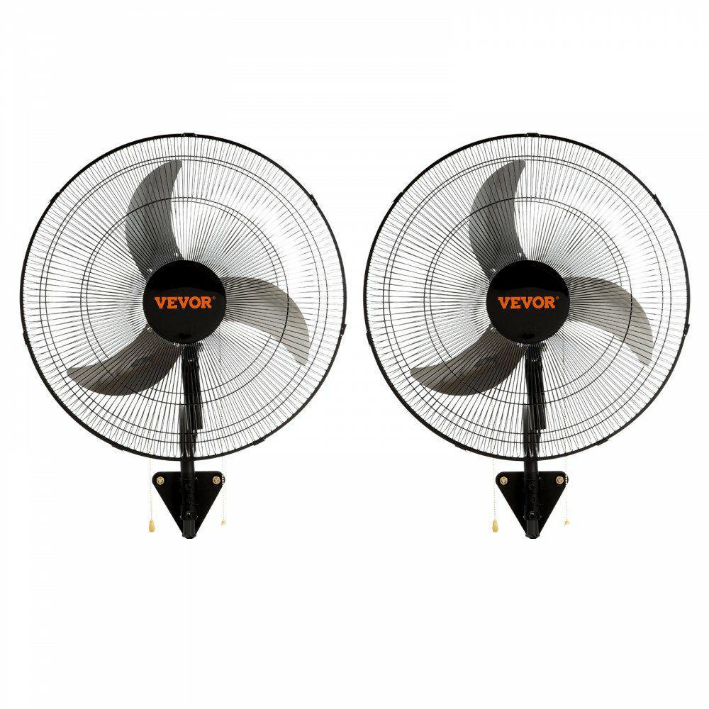 Wall Mount Fan, 2 PCS 18 inch Oscillating, 3-speed High Velocity Max. 4000 CFM Industrial Wall Fan for Indoor, Commercial, Residential, Warehouse, Greenhouse, Workshop, Basement, Garage,Black  |  Ventilation Equipment & Supplies Heating & Cooling Ventilation Equipment & Supplies